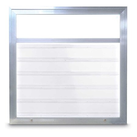 United Visual Products Corkboard, Triple Door, Radius Frame, 72x48", White/Natural Tan Cork UV70055-WHITE-CORK